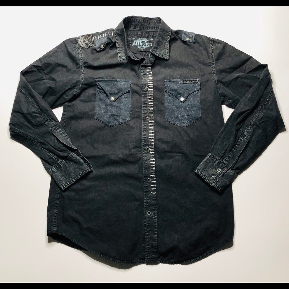 Men’s medium affliction button down authentic